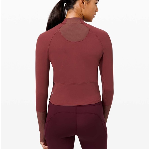 Lululemon it’s rulu long sleeve half zip in savannah size 6 - Picture 5 of 5